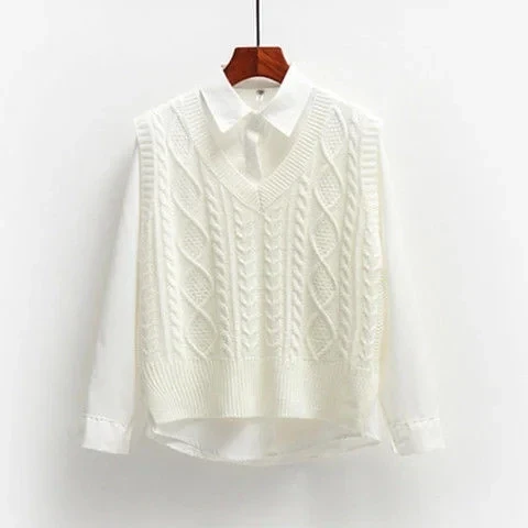 Damen Strickpullover | V-Ausschnitt mit strukturierter Oberfläche