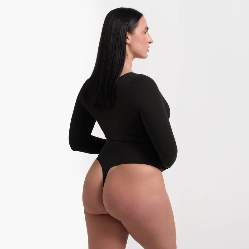 Damen Body | langärmelig mit durchgehender Fläche und Rückenöffnung