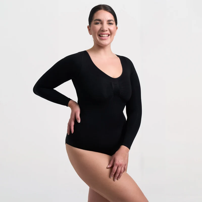 Damen Body | langärmelig mit durchgehender Fläche und Rückenöffnung