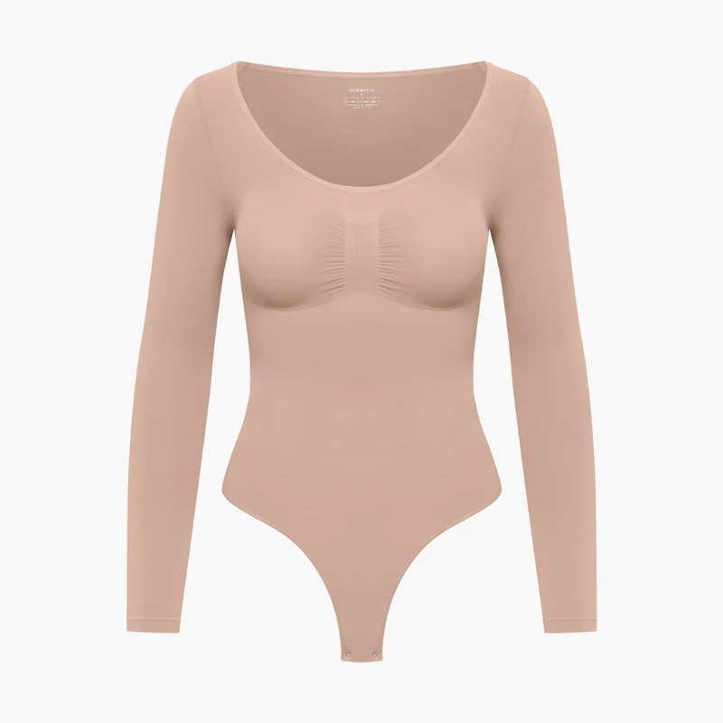 Damen Body | langärmelig mit durchgehender Fläche und Rückenöffnung