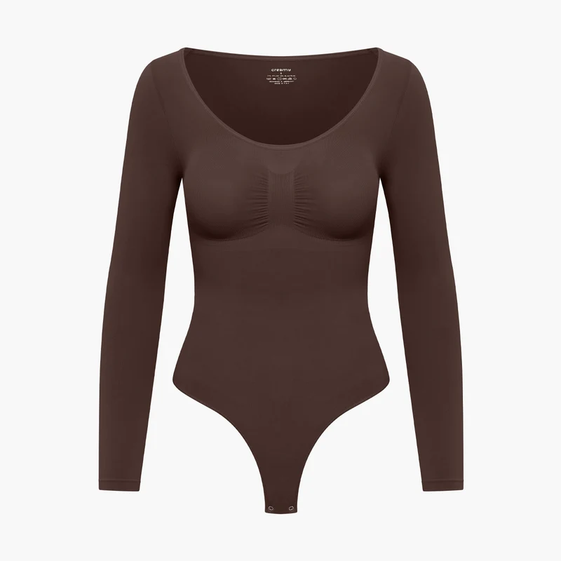 Damen Body | langärmelig mit durchgehender Fläche und Rückenöffnung