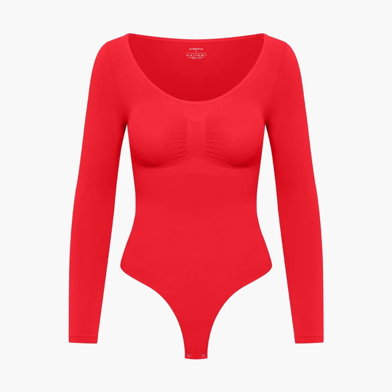 Damen Body | langärmelig mit durchgehender Fläche und Rückenöffnung