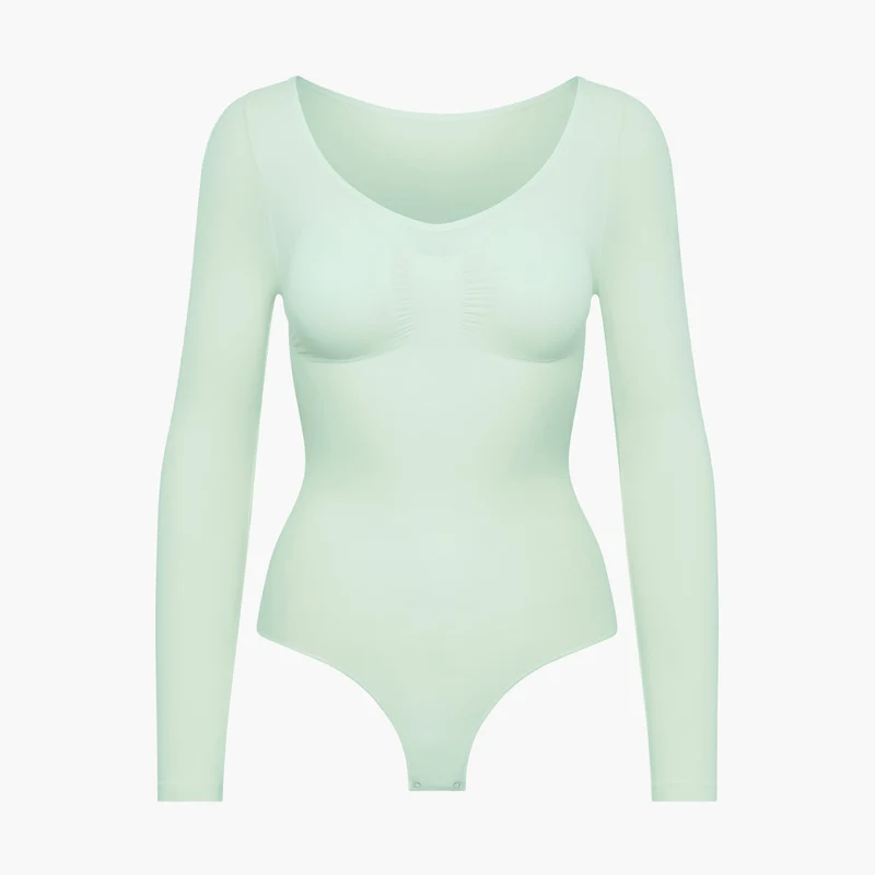 Damen Body | langärmelig mit durchgehender Fläche und Rückenöffnung