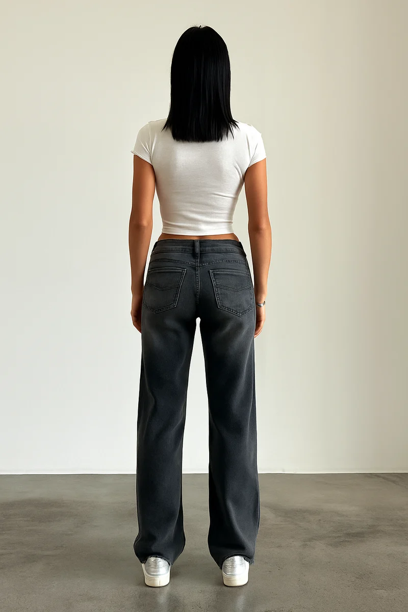 Damen Jeans | niedrige Taille mit gerader Beinführung