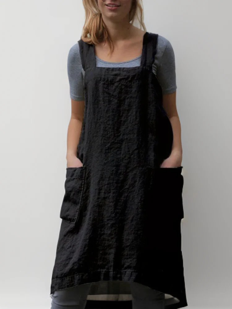Damen Kleid | Schürzenform mit durchgehendem Taschenbereich