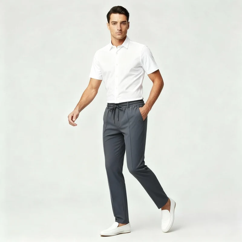 Herren Hose | gerade Passform mit elastischem Bund