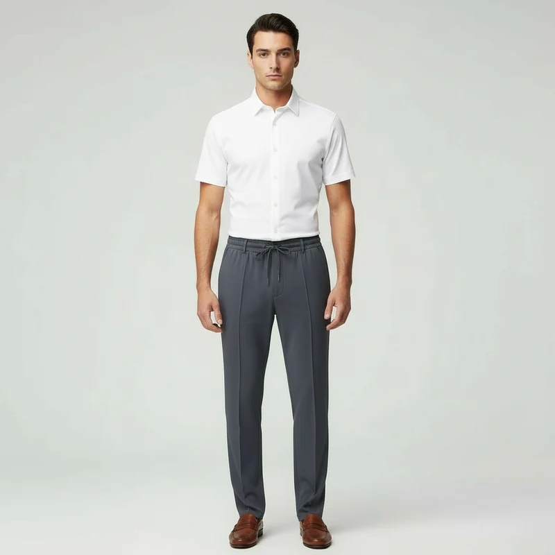 Herren Hose | gerade Passform mit elastischem Bund