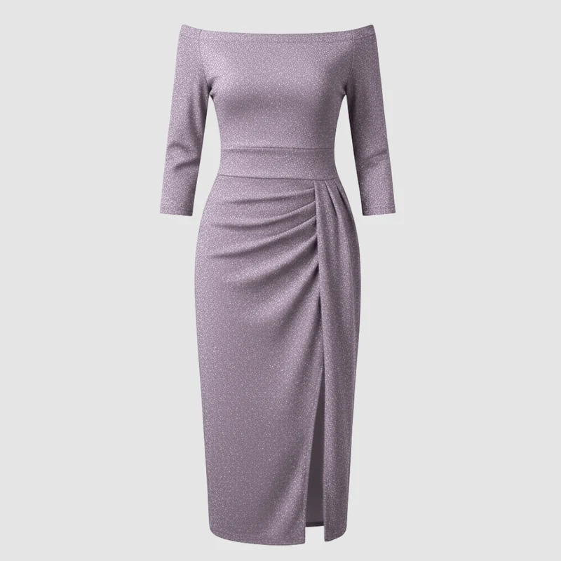 Damen Kleid | mittellange Form mit schulterfreiem Oberteil