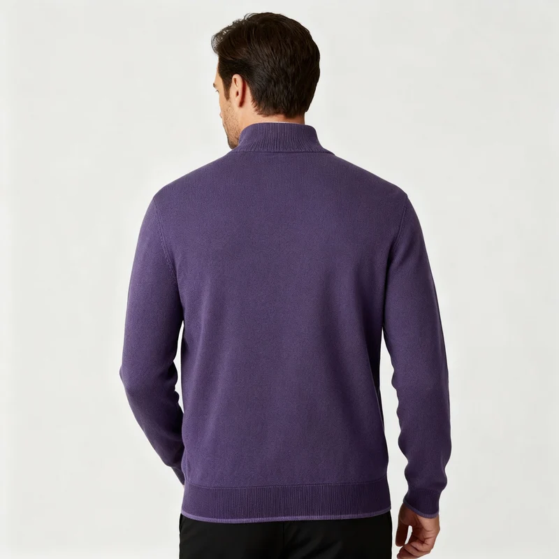 Herren Pullover | V-Ausschnitt mit Reißverschlussdetail