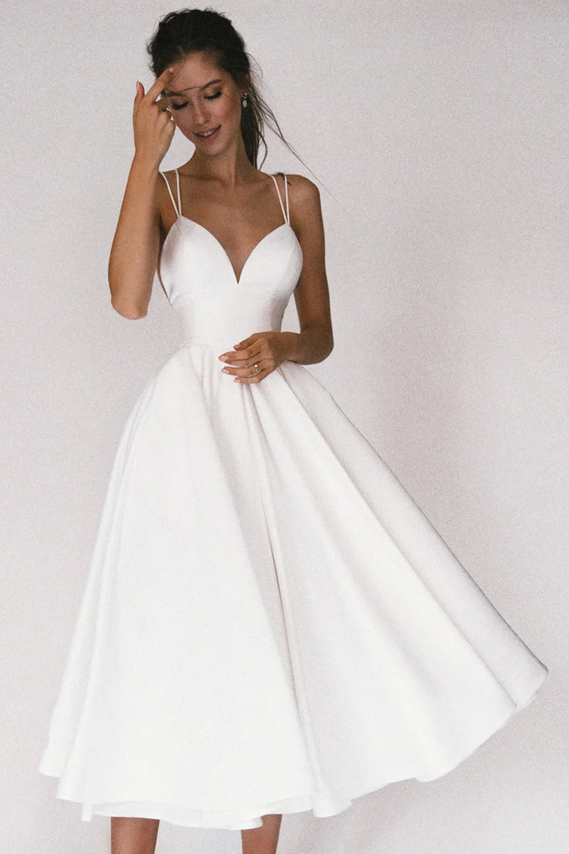 Damen Kleid | mittellanger Schnitt mit V-Ausschnitt-Struktur