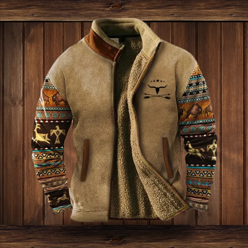 Herren Jacke | Durchgehender Reißverschluss mit Umlegekragen
