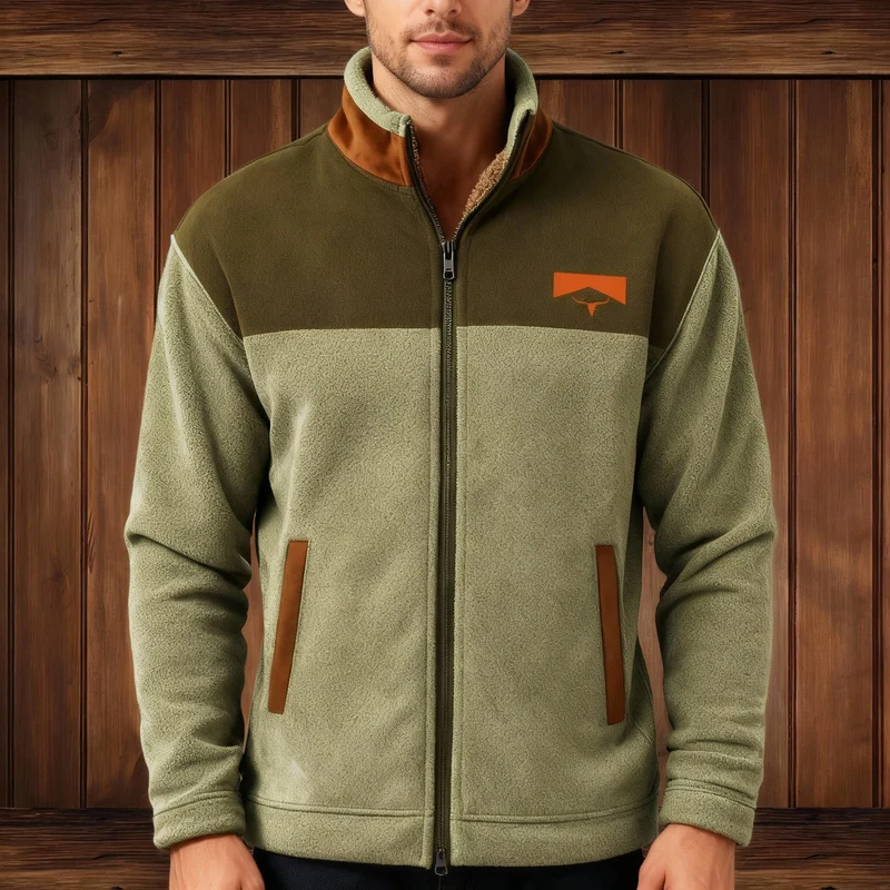 Herren Jacke | Durchgehender Reißverschluss mit Umlegekragen