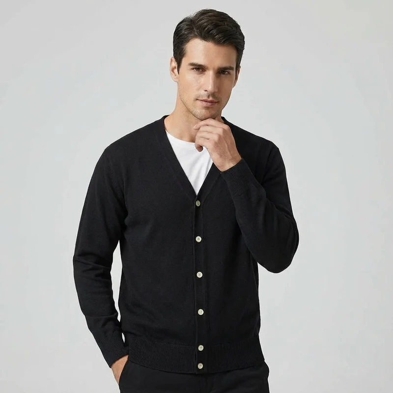 Herren Cardigan | Gestrickte Ausführung mit Frontöffnung