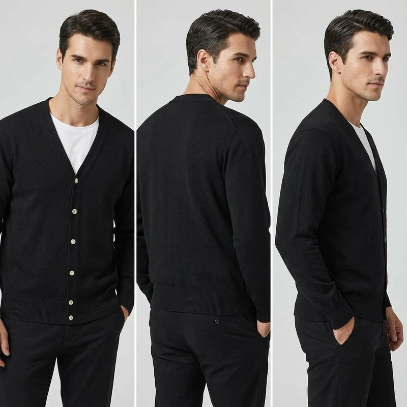 Herren Cardigan | Gestrickte Ausführung mit Frontöffnung