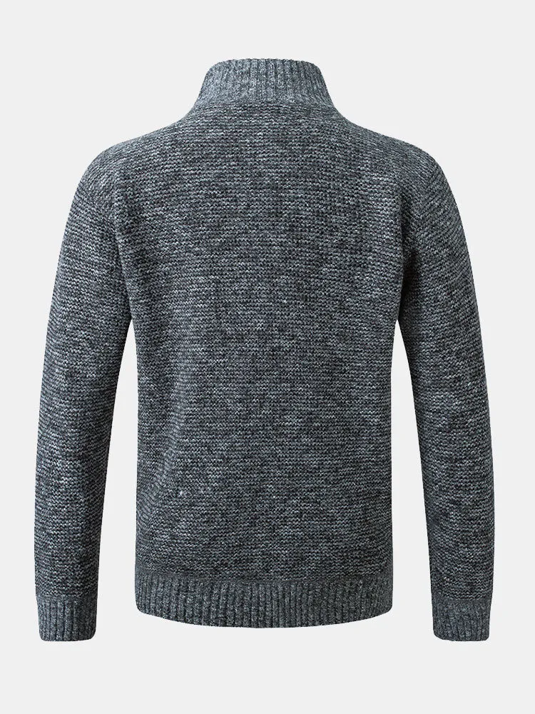 Herren Strickjacke | Karomuster und Frontverschluss