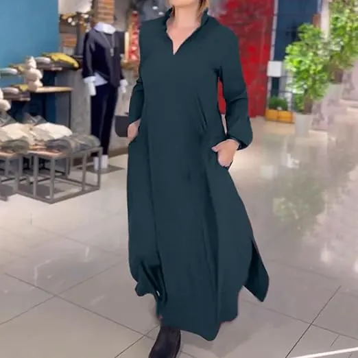Damenkleid | Lange Ausführung mit gerader Linienführung