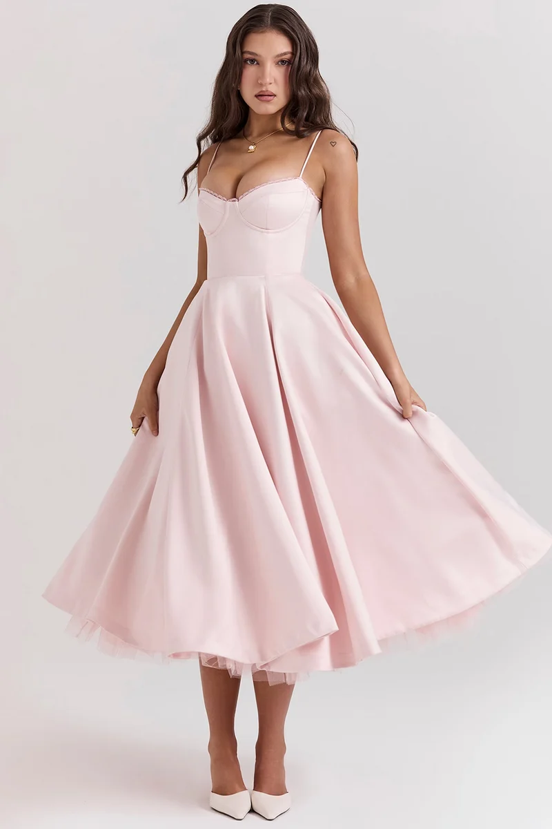 Damenkleid | A-Linie Rock und Korsettoberteil
