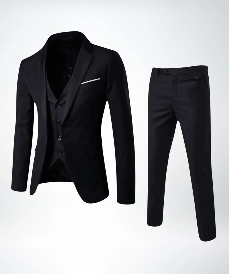 Herren Dreiteiliger Anzug | Taillierte Jacke Weste Hose