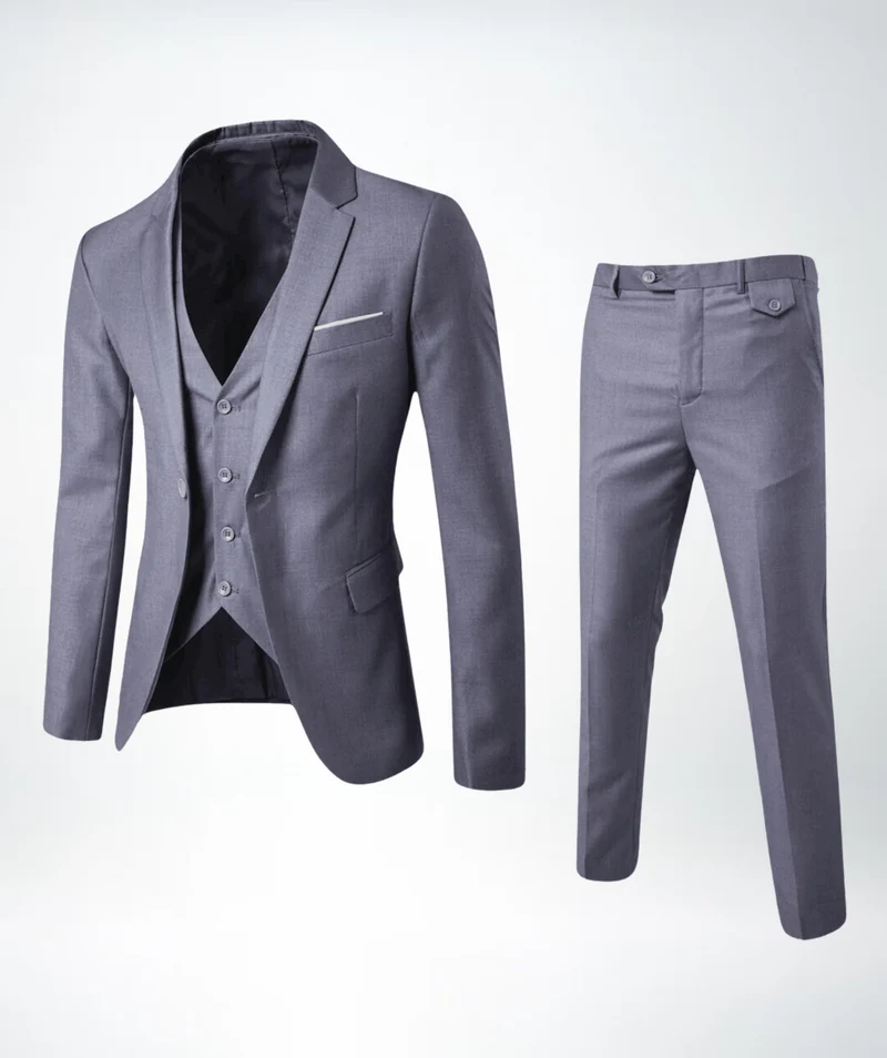 Herren Dreiteiliger Anzug | Taillierte Jacke Weste Hose