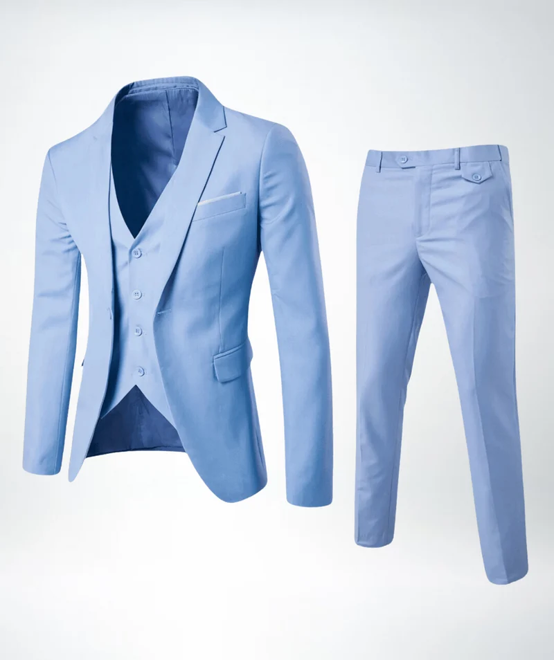 Herren Dreiteiliger Anzug | Taillierte Jacke Weste Hose