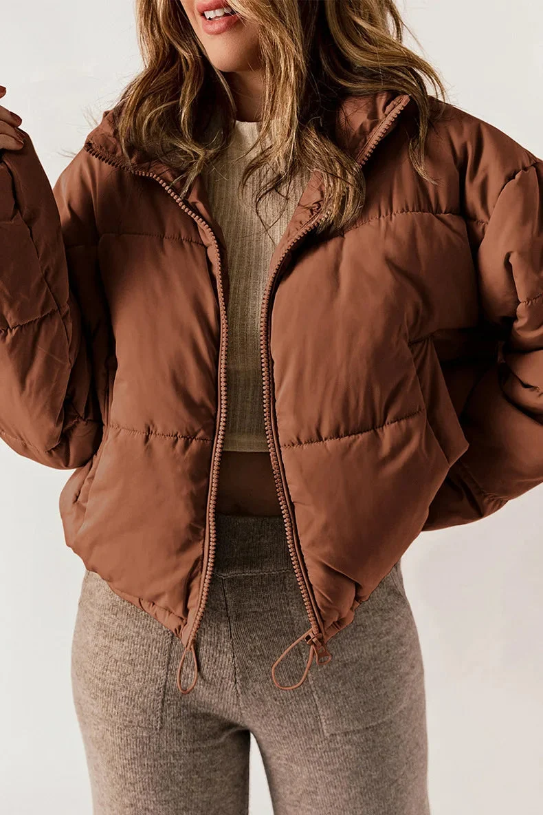 Damen Steppjacke | Reißverschluss und Eingrifftaschen
