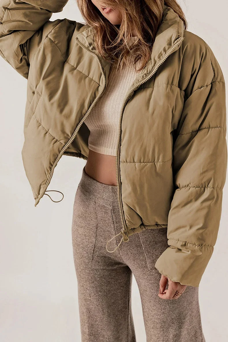 Damen Steppjacke | Reißverschluss und Eingrifftaschen