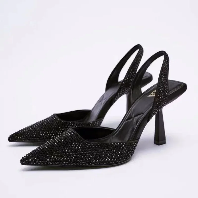 Damen Pumps | Slingback Ausführung mit funkelnden Akzenten