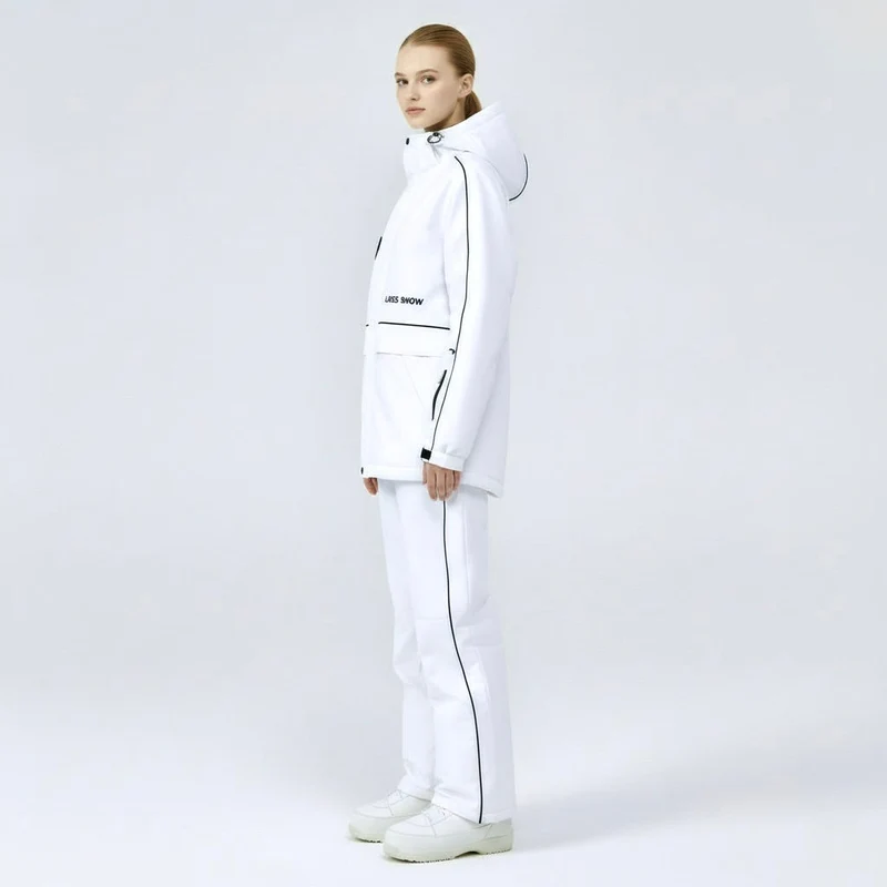 Unisex Skianzug Set | Weißer Zweiteiler für Winteraktivitäten