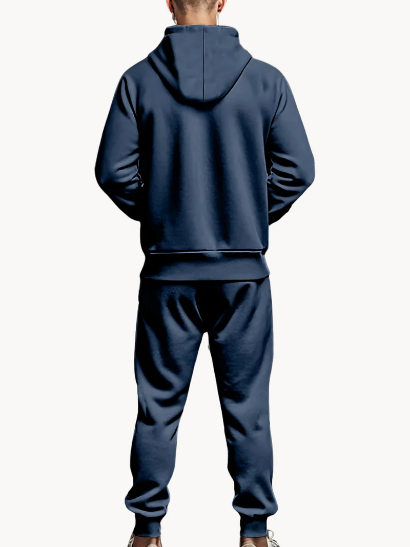 Herren Sport- und Freizeitset | Hoodie und Jogginghose Marineblau