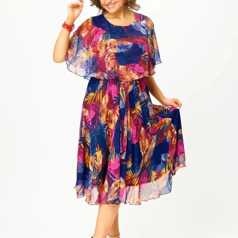 Eileen™ - Florales Midi-Kleid
