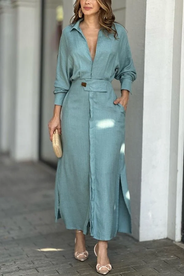 Yara™ - Knöchellanges Hemdkleid