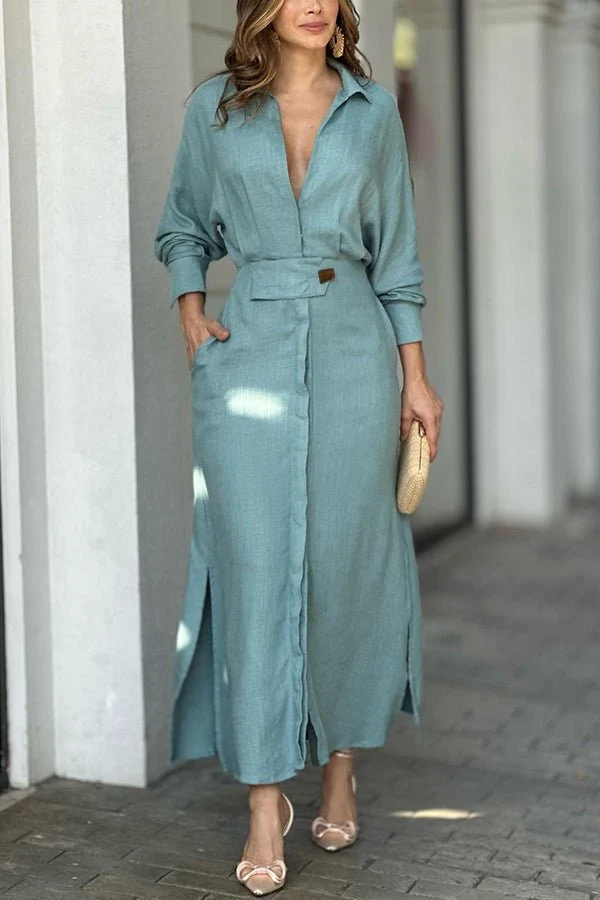 Yara™ - Knöchellanges Hemdkleid