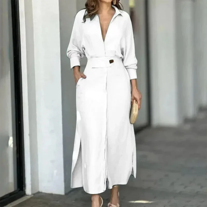 Yara™ - Knöchellanges Hemdkleid