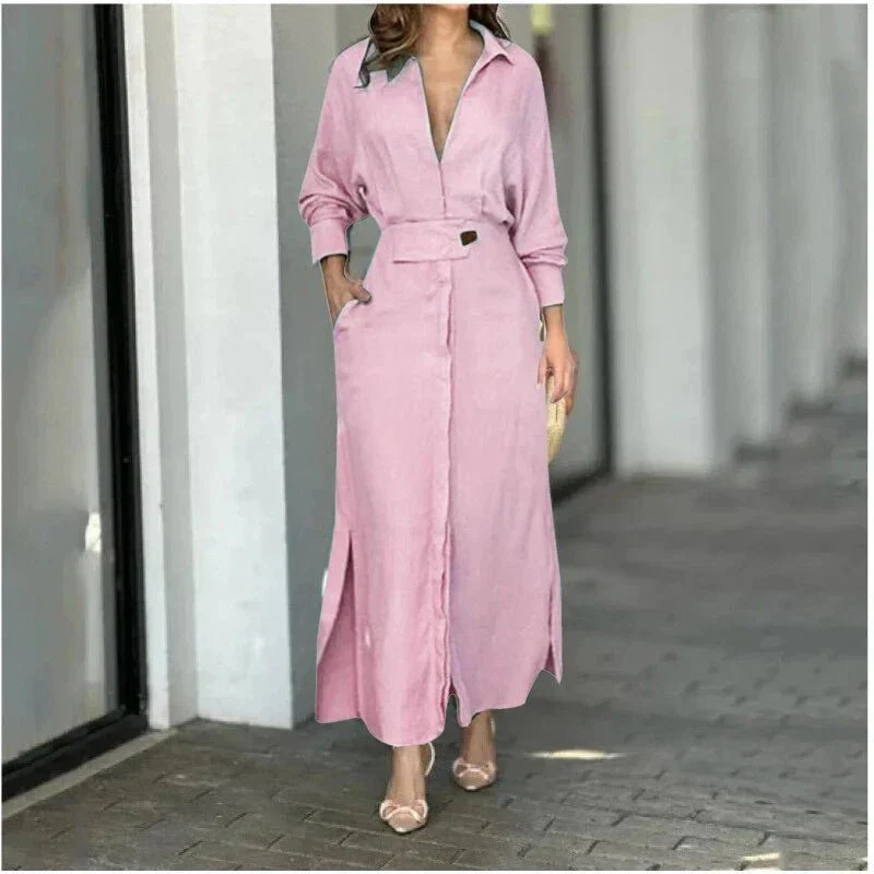 Yara™ - Knöchellanges Hemdkleid