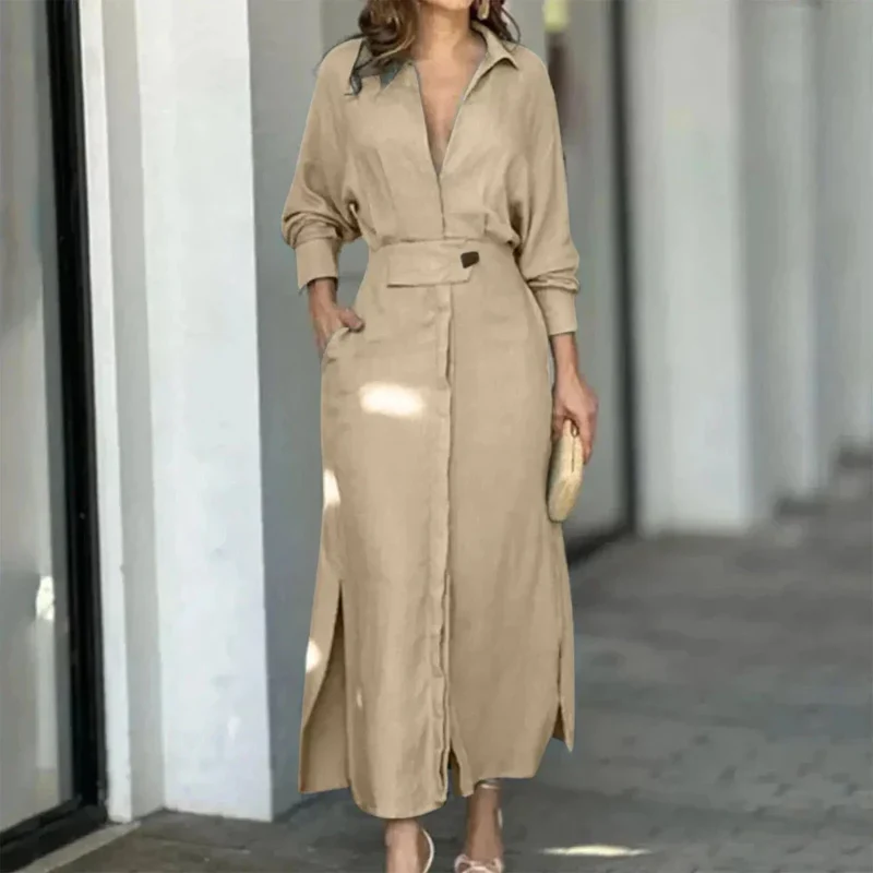 Yara™ - Knöchellanges Hemdkleid