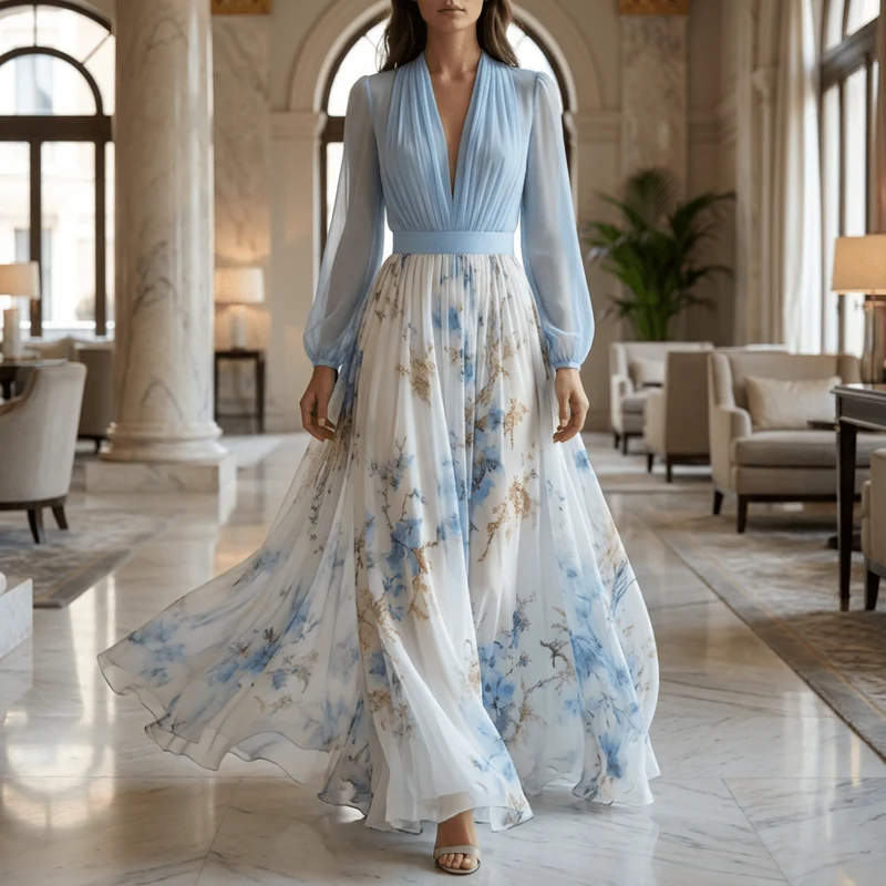 Ryza™ - Atemhaftes Floral-Maxi-Kleid