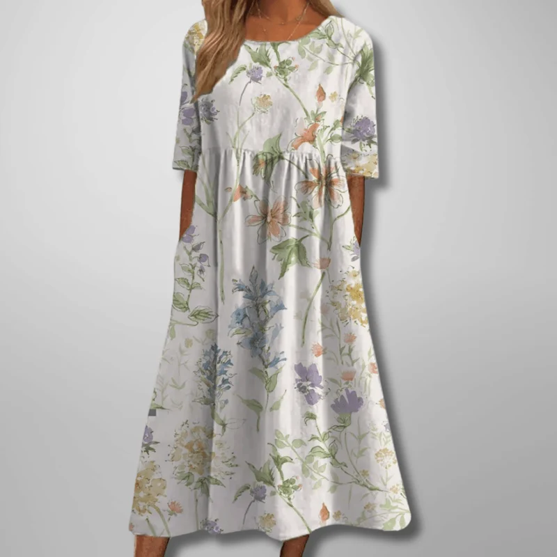 Gail™ - Entspanntes Floral-Midi-Kleid