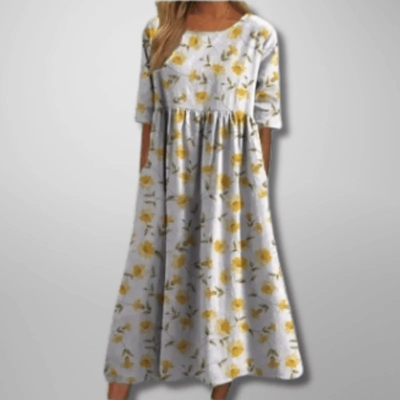 Gail™ - Entspanntes Floral-Midi-Kleid