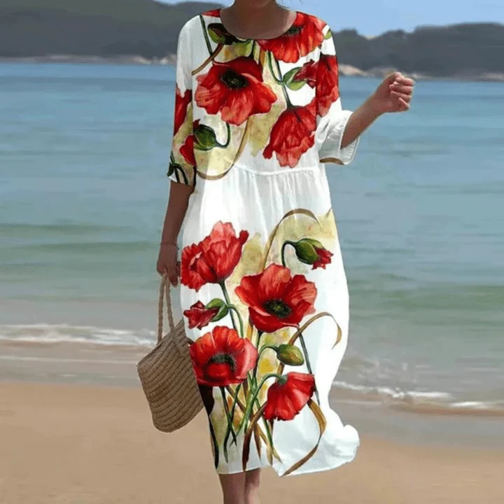 Miranda™ - Elegantes Blumen-Sommerkleid