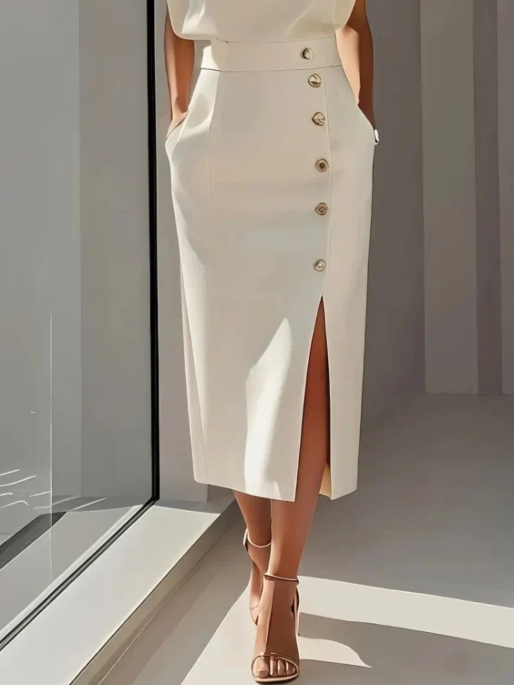 Dalia™ - Midi-Kleid mit seitlichem Schlitz