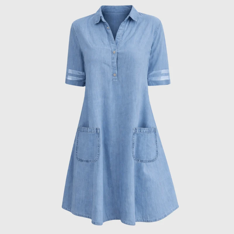 Leila™ - Fließendes Denim-Minikleid