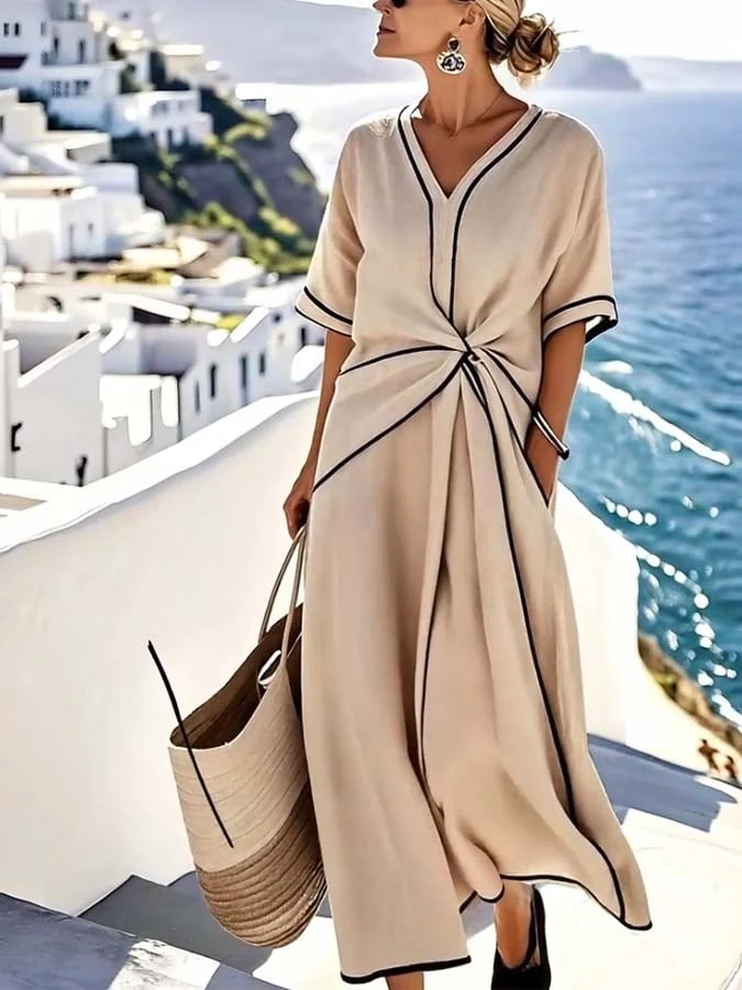 Elin™ - Sommer gestreiftes Kleid