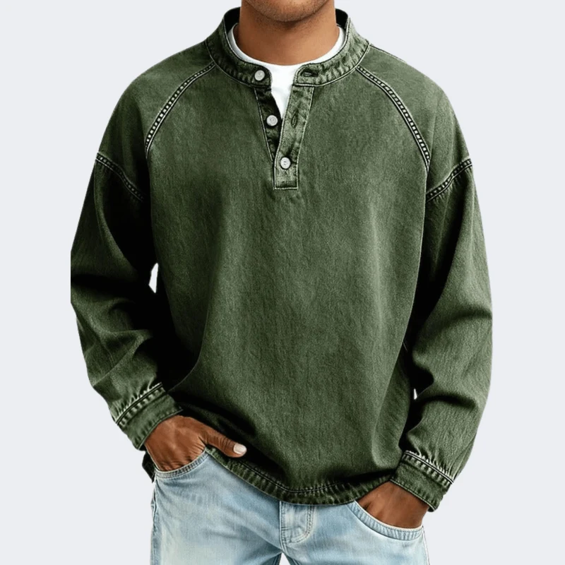 Amir™ – Henley Langarmshirt