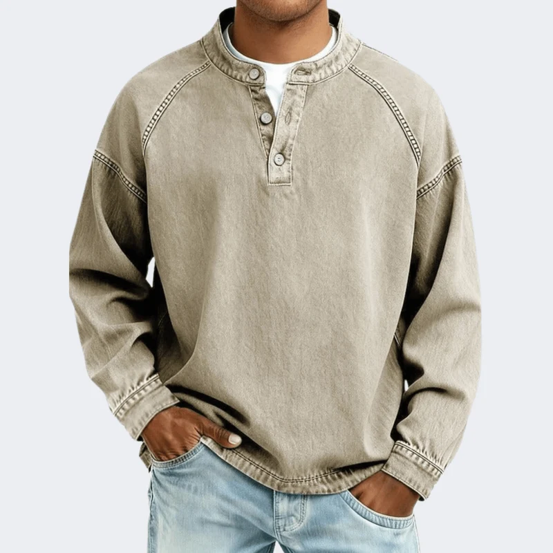 Amir™ – Henley Langarmshirt