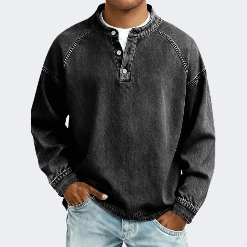 Amir™ – Henley Langarmshirt