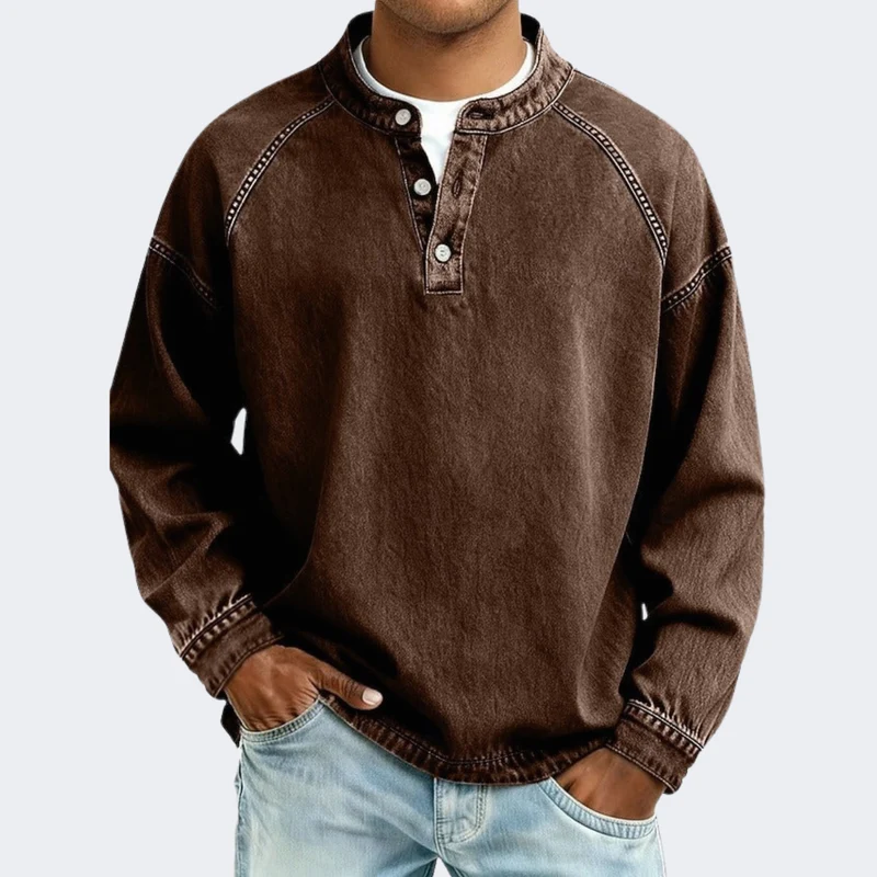 Amir™ – Henley Langarmshirt