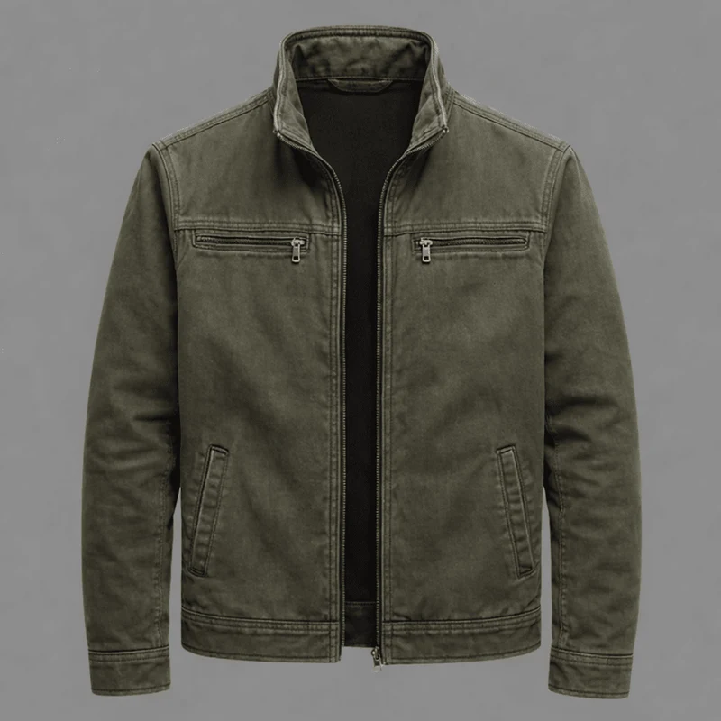 CARLOS™ – Vintage-Baumwolljacke mit Reißverschluss