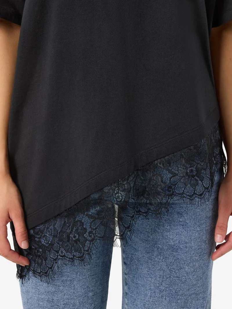 NMEASY LACE DETAIL S/S T-SHIRT /TNT