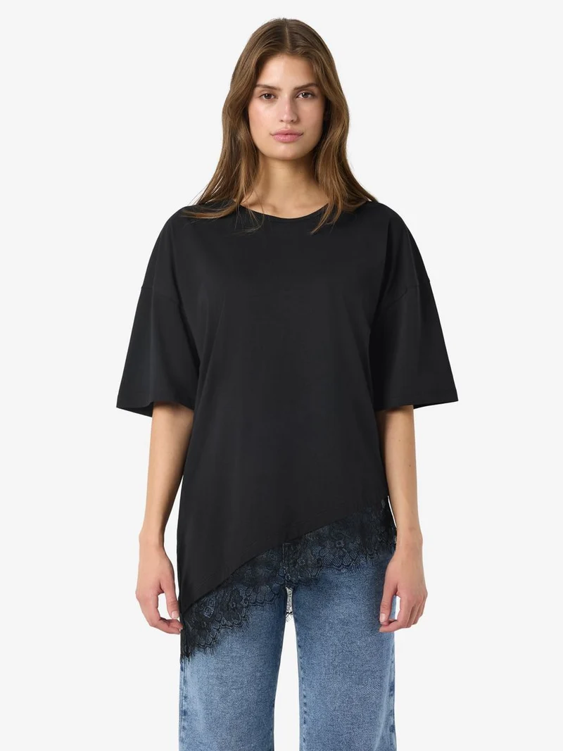 NMEASY LACE DETAIL S/S T-SHIRT /TNT