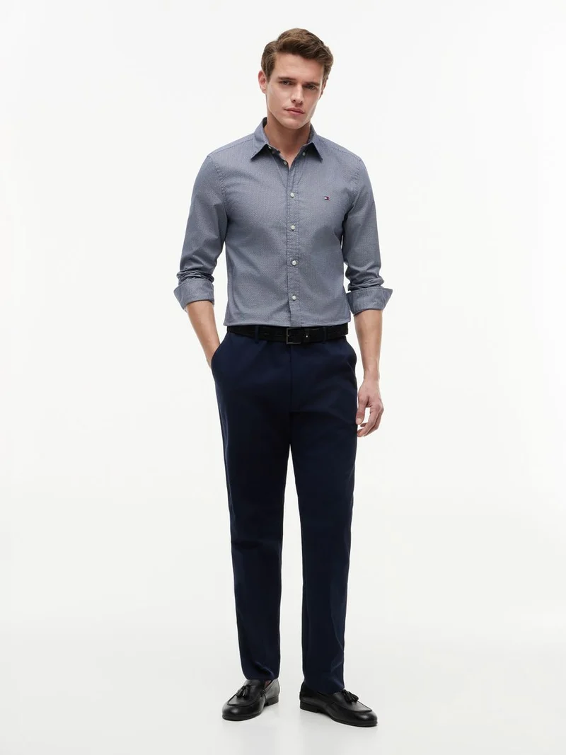 FLEX POPLIN SMALL PRINT SHIRT